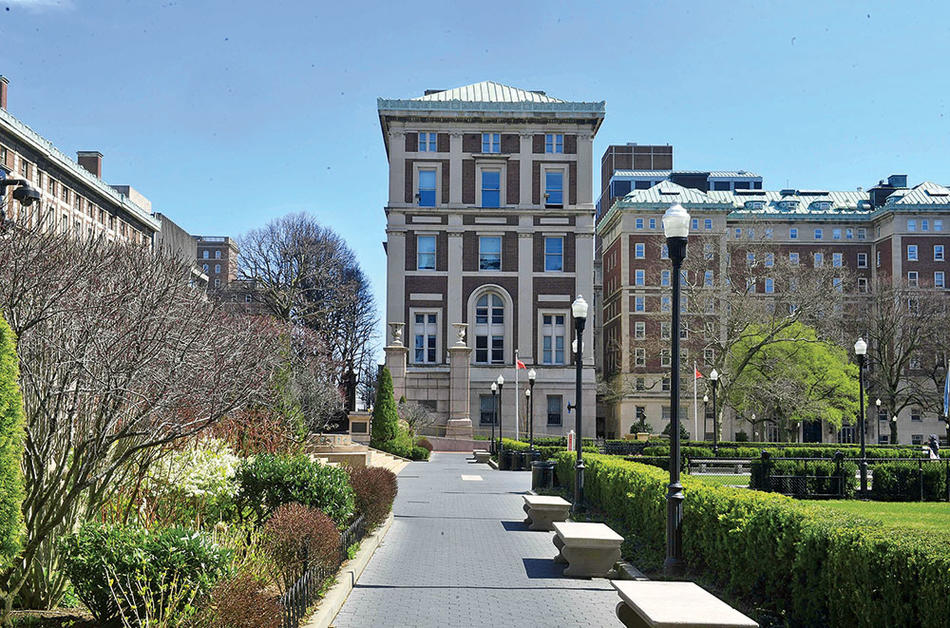 Columbia campus during COVID-19 shutdown