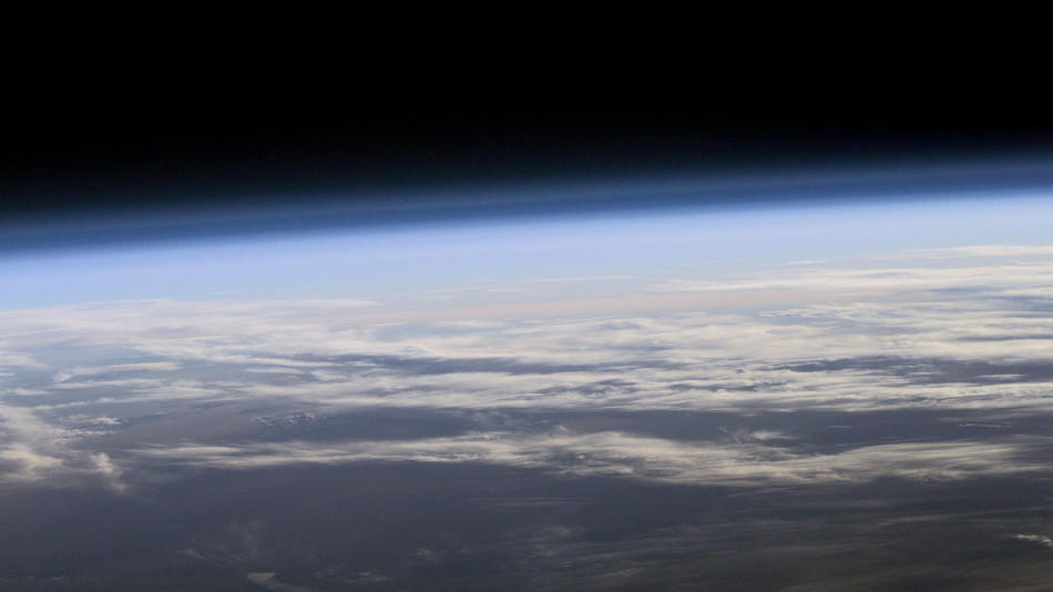 NASA photo of the Earth's atmosphere from outer space