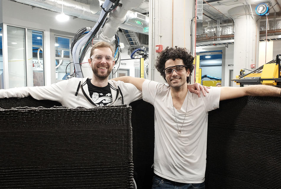 Christopher Botham and Jeffrey Montes at their lab at AI SpaceFactory.