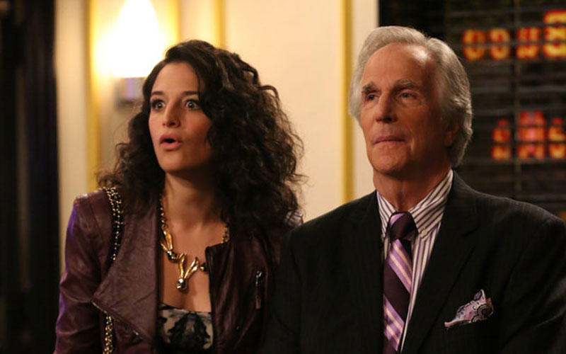 Jenny Slate and Harry Winkler in Parks and Recreation