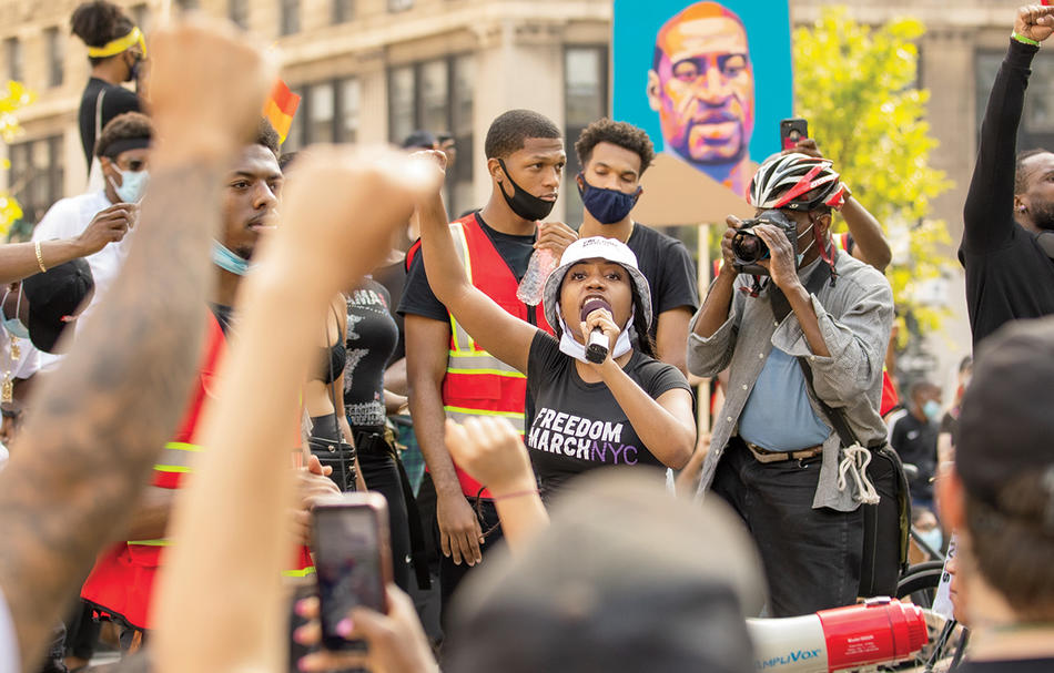Chelsea Miller at a Black Lives Matter protest in NYC, summer 2020