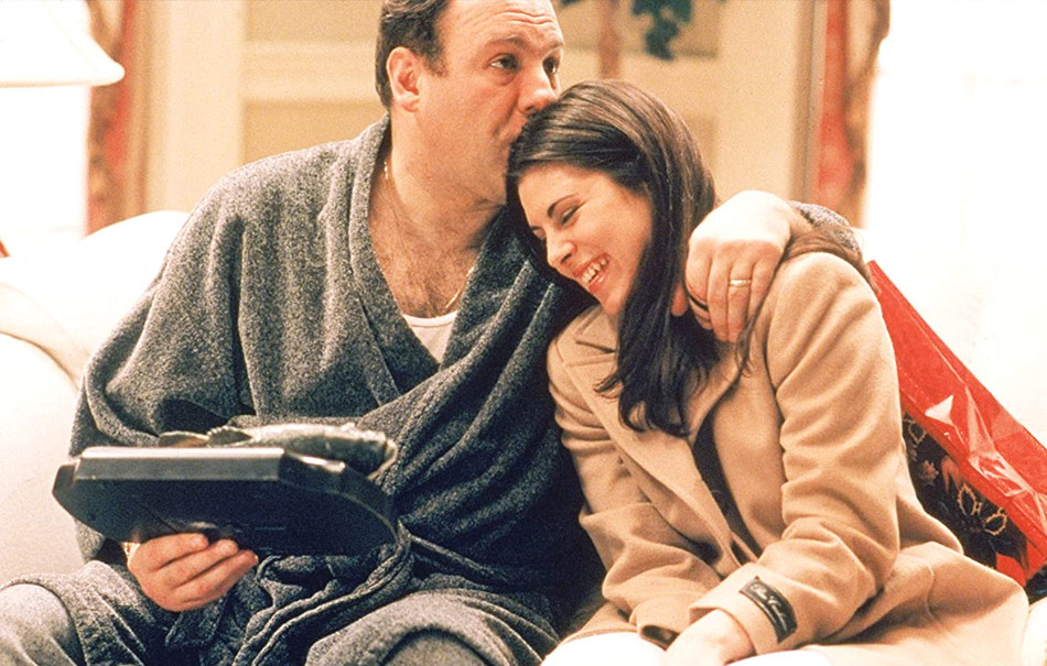 Jamie-Lynn Sigler with James Gandolfini in "The Sopranos," HBO. (IMDb)
