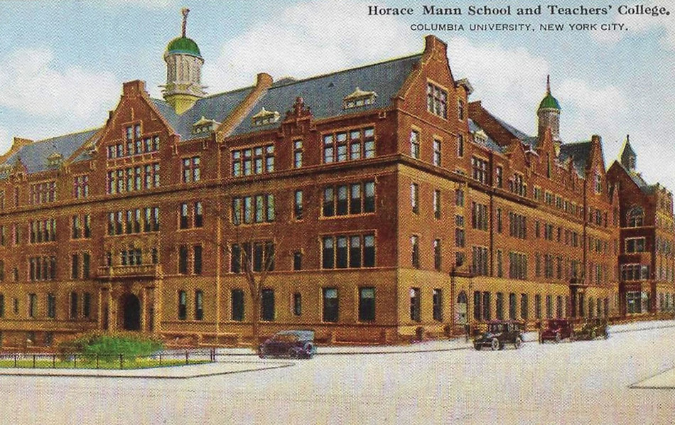 Vintage postcard featuring Columbia University Teachers College