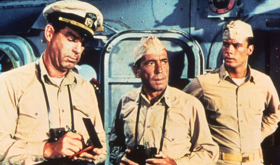 Fred MacMurray, Humphrey Bogart, and Robert Francis in The Caine Mutiny