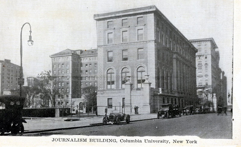 Vintage postcard featuring Columbia Journalism School