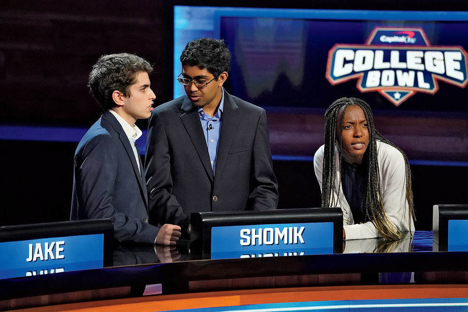 Columbia students Jake Fisher, Shomik Ghose, and Tamarah Wallace on the 2021 College Bowl tournament