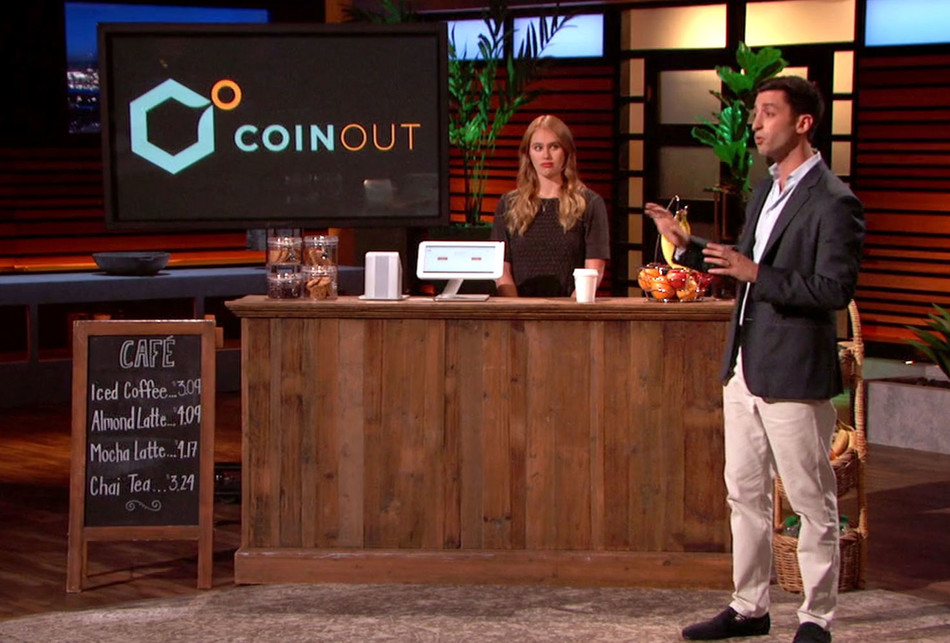 Jeffrey Witten pitching CoinOut on Shark Tank in 2018
