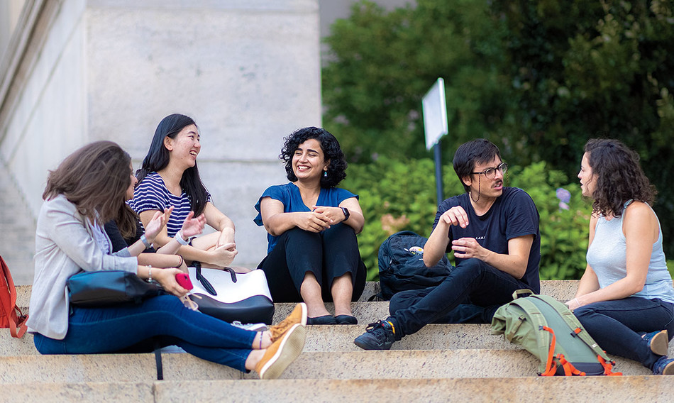 Columbia students on campus