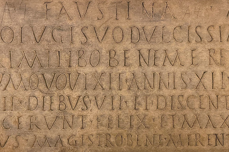 Ancient Latin inscriptions incised in marble and lead from Columbia's Rare Book and Manuscript Library