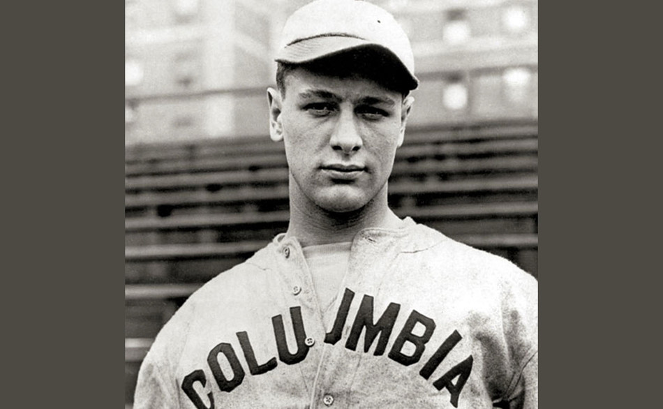 Lou Gehrig at Columbia University in baseball uniform