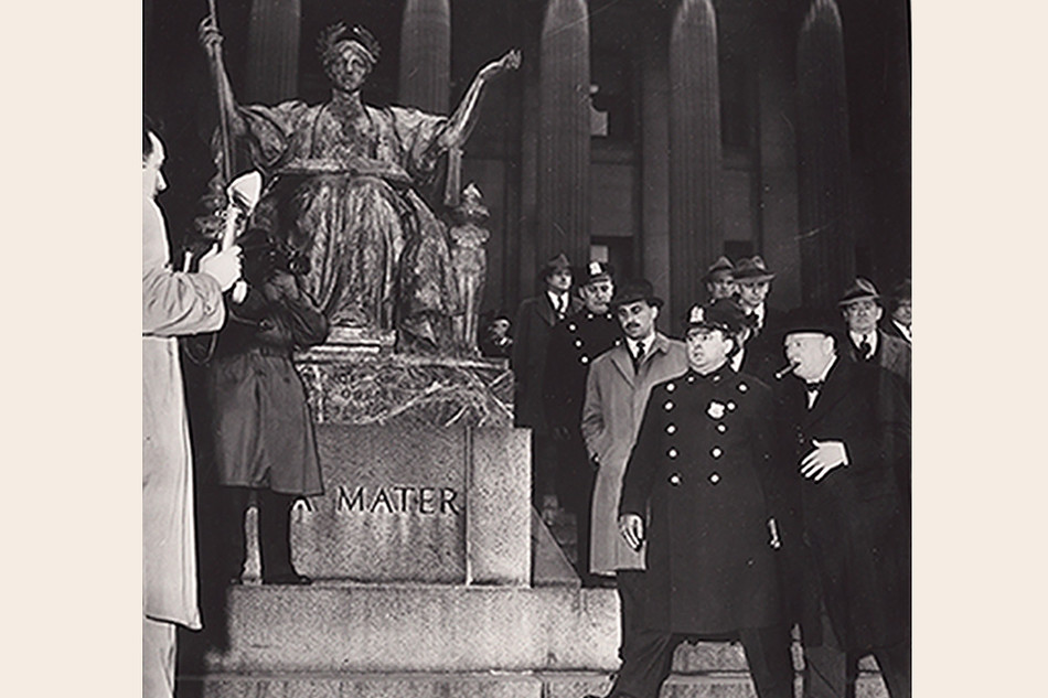 Winston Churchill at Columbia University in 1946