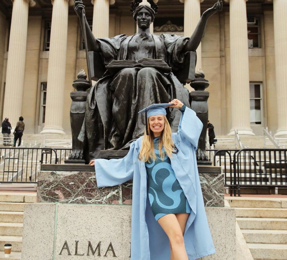 Maude Latour at 2022 Columbia graduation