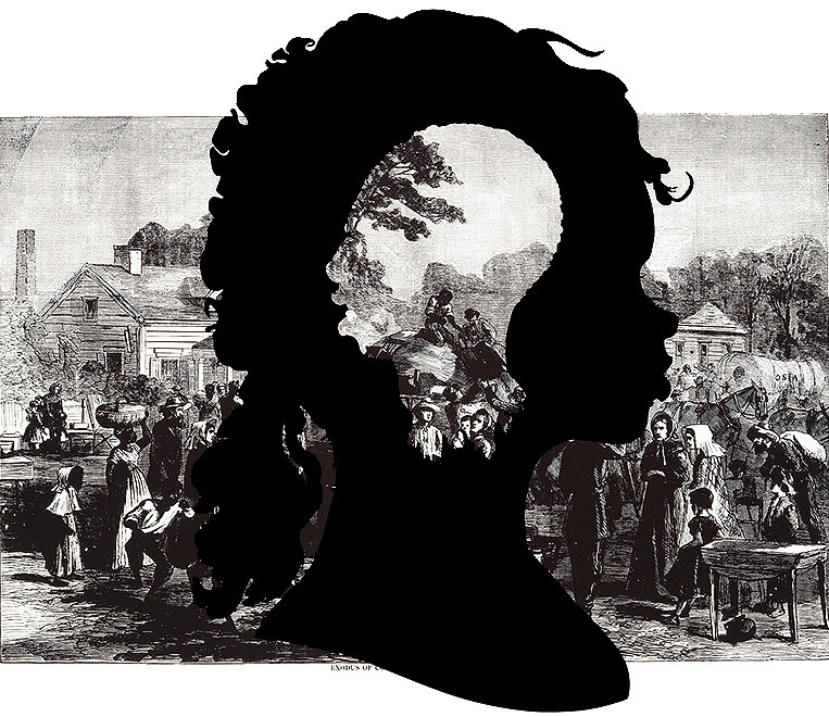 Kara Walker, Harper’s Pictorial History of the Civil War (Annotated): Exodus of Confederates from Atlanta, 2005.