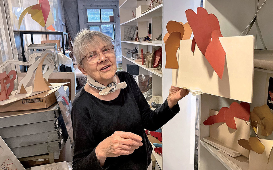 Sculptor Ann Gillen in her SoHo studio