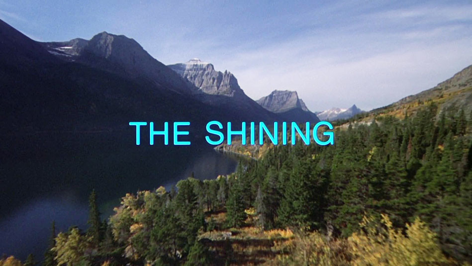 Opening title credits in The Shining