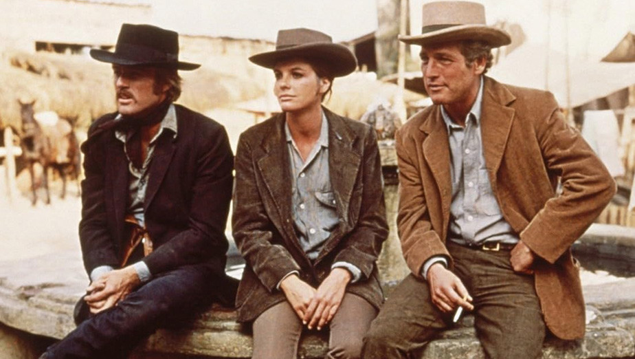 Paul Newman, Robert Redford, and Katherine Ross in Butch Cassidy and the Sundance Kid