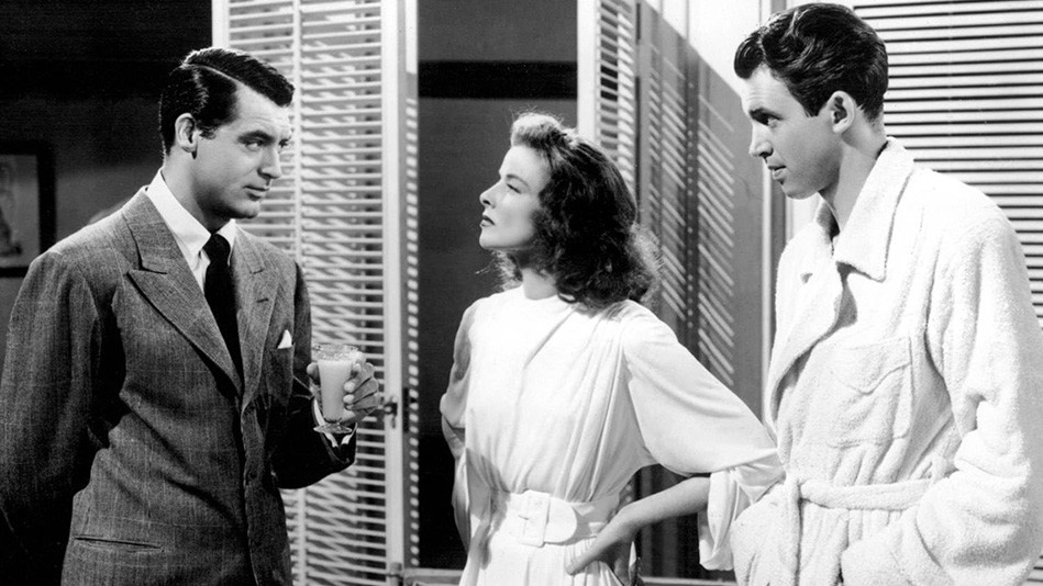 Cary Grant, Katherine Hepburn, and James Stewart in The Philadelphia Story