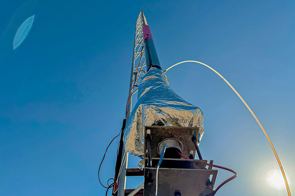 A rocket designed by Columbia students