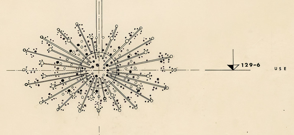 Rendering of a Lincoln Center chandelier. (Avery Architectural and Fine Arts Library, Columbia University)