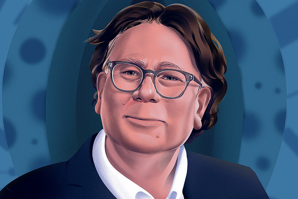 Illustration of Adam Ratner by Richard A. Chance