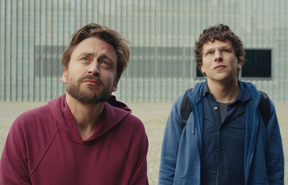 Kieran Culkin and Jesse Eisenberg in A Real Pain