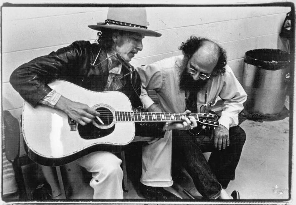 image of Bob Dylan and Allen Ginsberg