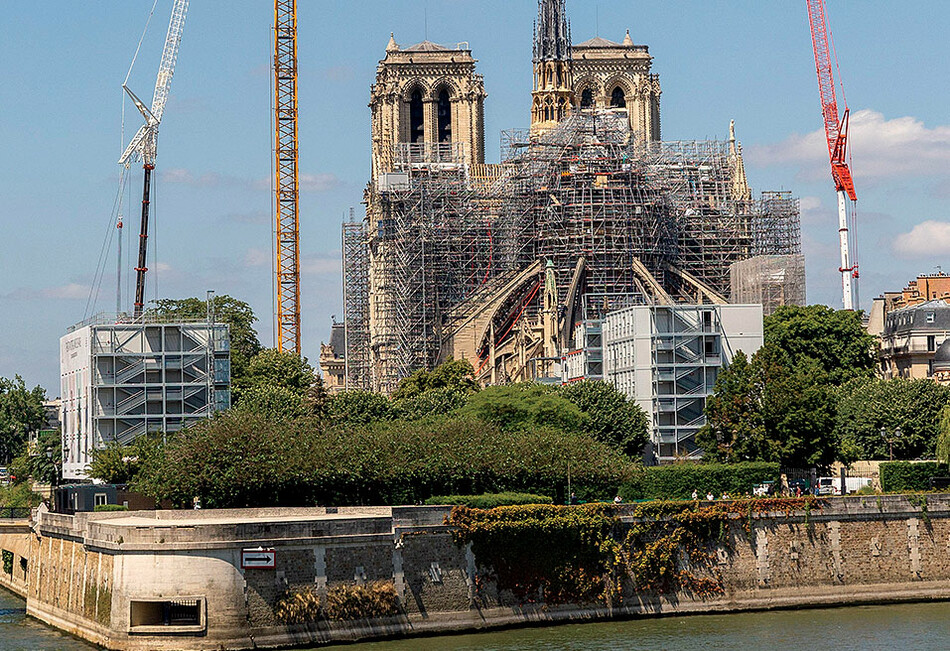 Notre-Dame Cathedral during renovation