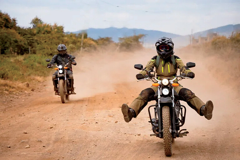 Motorcyclists in East Africa