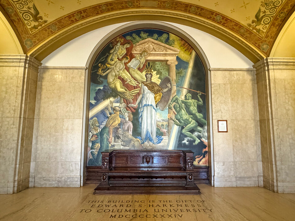 Mural in Butler Library