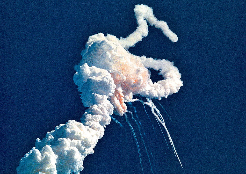 The Challenger explosion