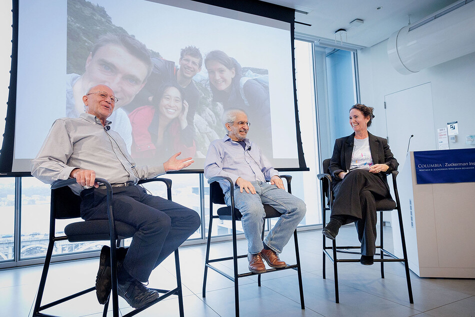 Larry Abbott, Ken Miller, and Daphna Shohamy at Columbia's Zuckerman Institute