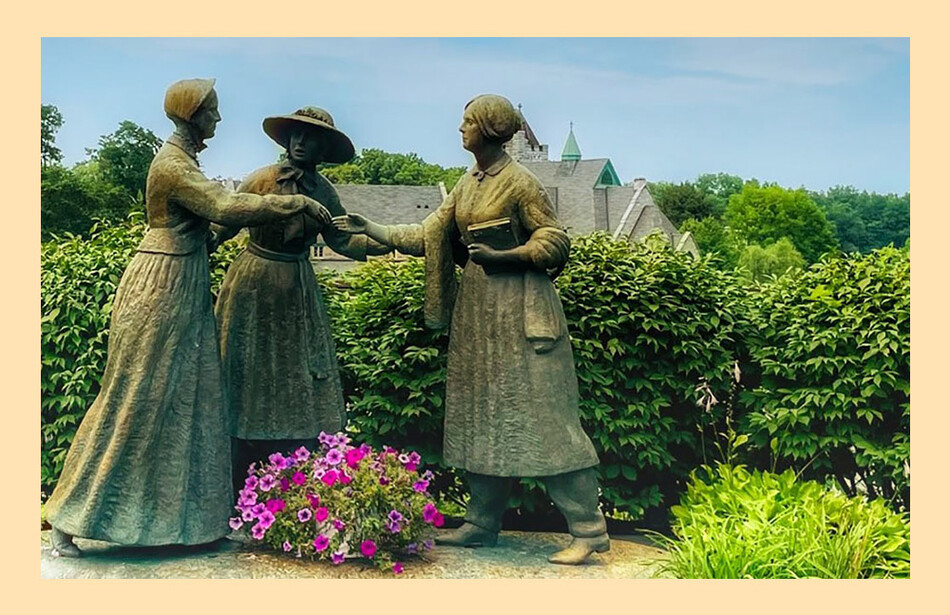 sculpture in Seneca Falls, NY