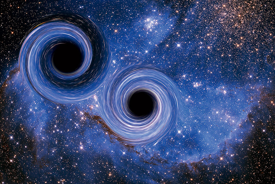 A black hole collision 