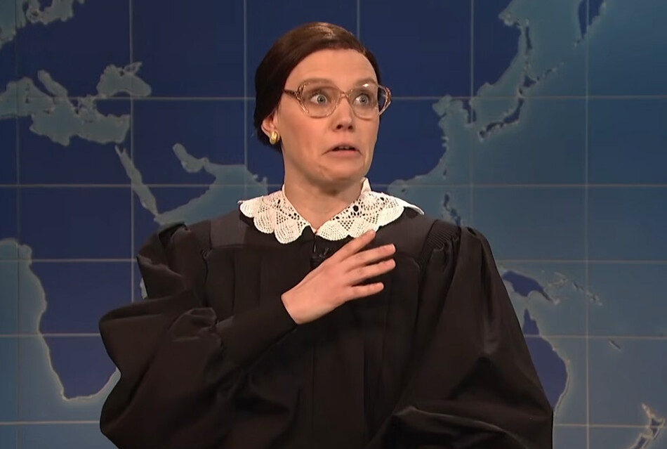 Kate McKinnon as Ruth Bader Ginsburg on Saturday Night Live