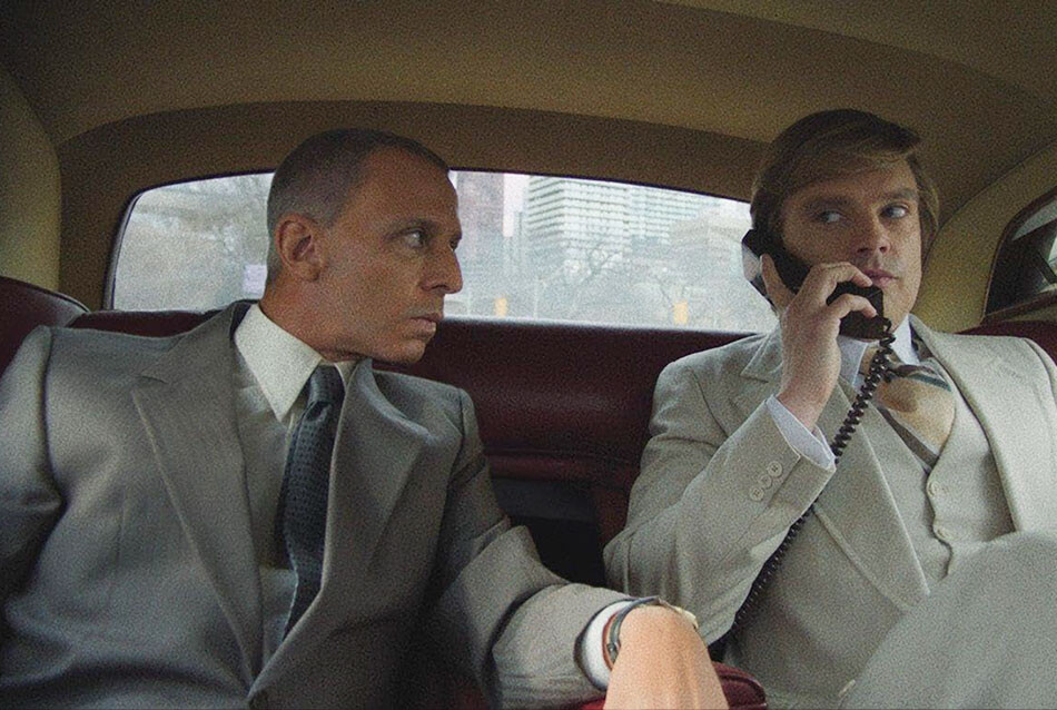 Jeremy Strong and Sebastian Stan in The Apprentice