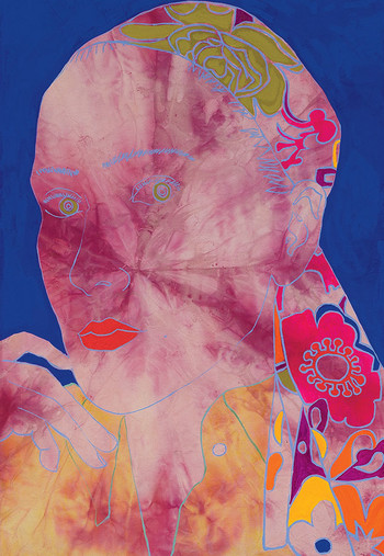 Tie Dye Self Scarf print, by Heidi Howard 