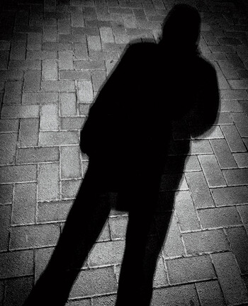 Photo of a man's shadow